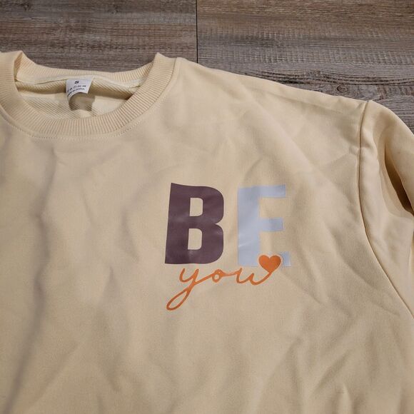 Be You You Are Enough Graphic Sweatshirt Crew Neck Womens Size Small - Picture 3 of 8